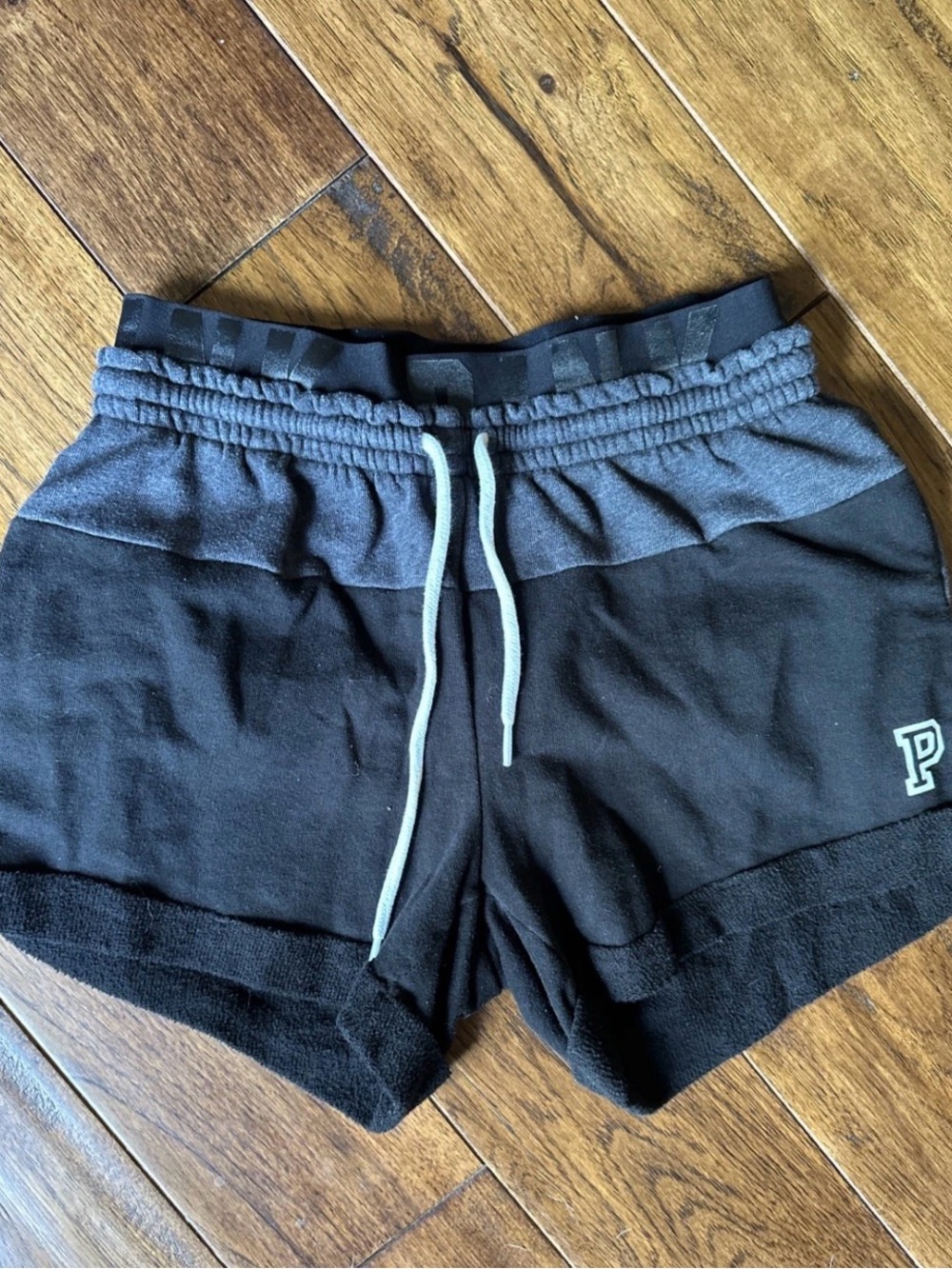 PINK Victoria's Secret Black and Gray Athletic Lounge Shorts